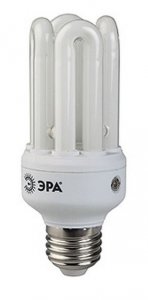 Лампа компактная люминесцентная трубчатая (с датчиком) - ЭРА 4U Sensor-15-842-E27 (10/50) яркий свет C0029498