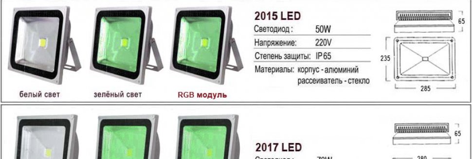 Лампы Прожекторы Уличного Освещения для Столбов